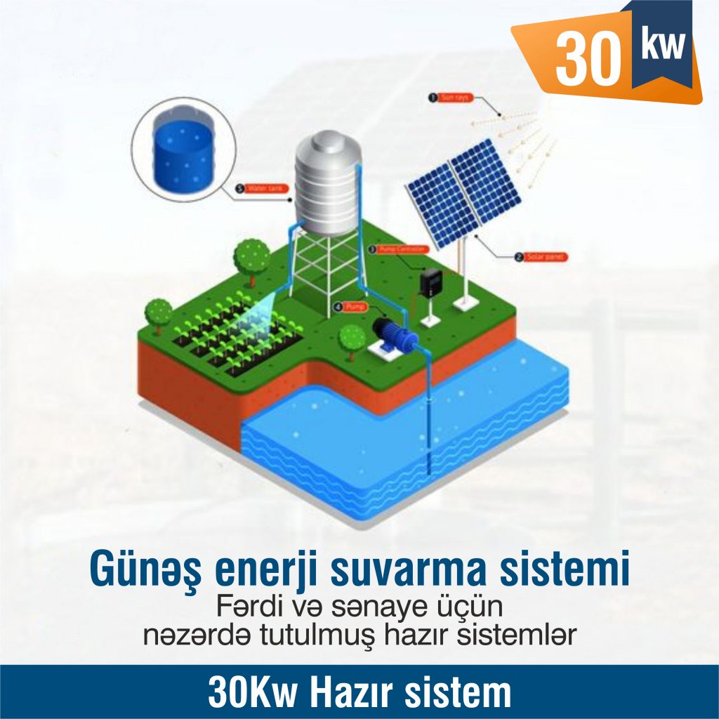  30Kw Günəş enerji suvarma sistemi 