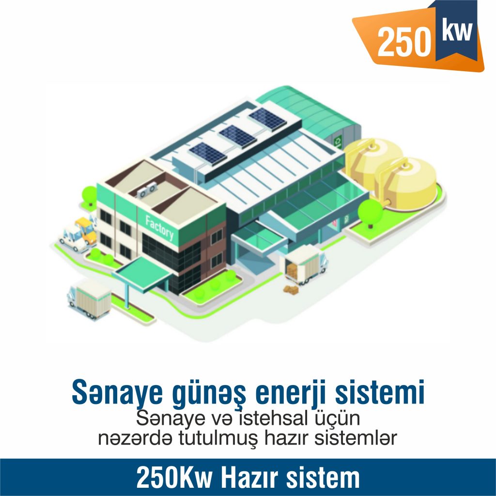  250Kw Kommersiya və sənaye üçün hazır sistem 