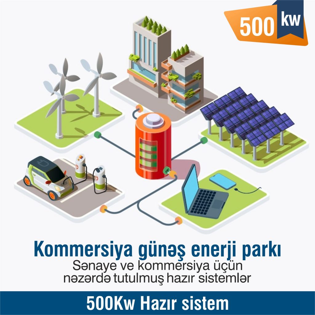  500Kw Kommersiya və sənaye üçün hazır sistem 